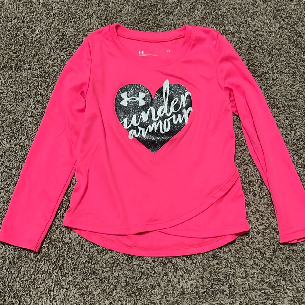 Pink Long sleeve Under Armour shirt